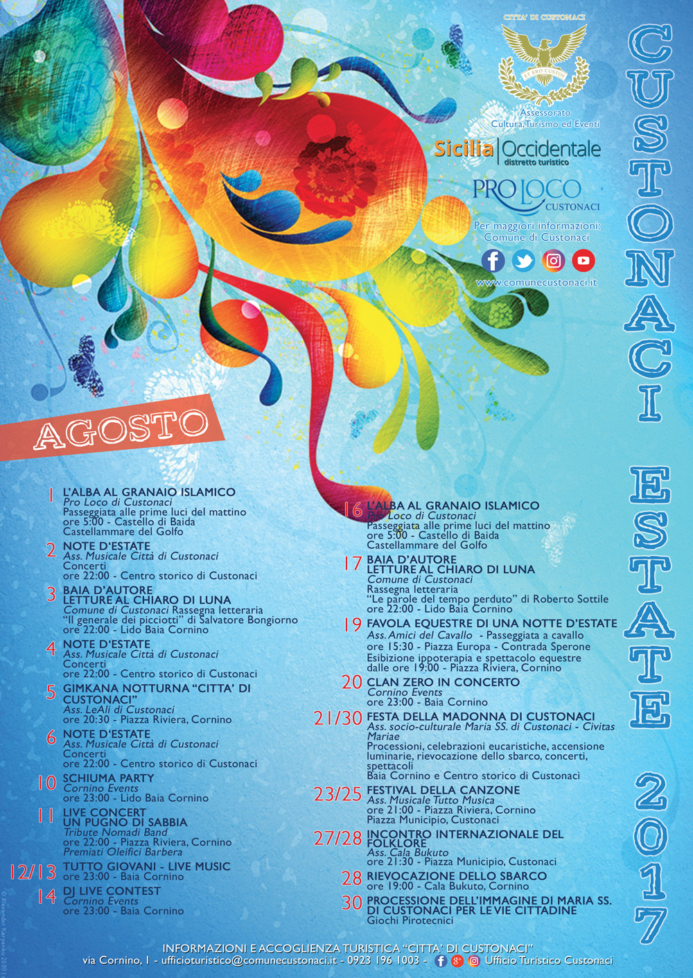 Eventi Estivi 2017 - Agosto