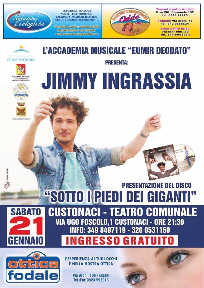 Jimmy Ingrassia in concerto a Custonaci